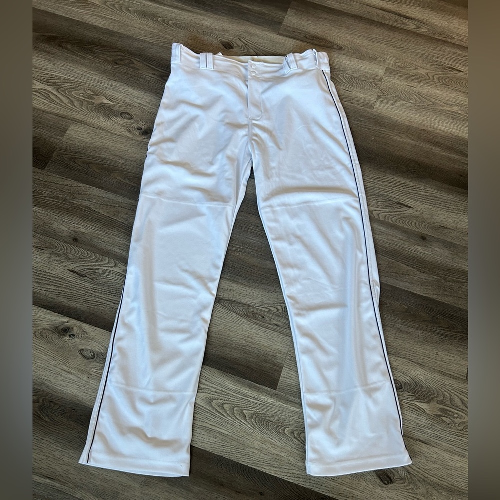 XXXL Men’s A4 White Navy Piping Baseball Pants 3X